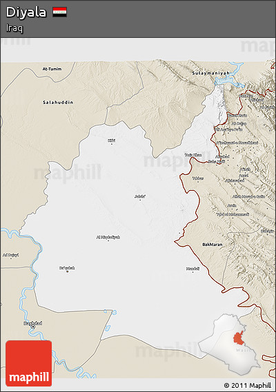 Classic Style 3D Map of Diyala