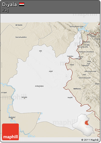 Classic Style 3D Map of Diyala