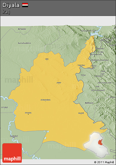 Savanna Style 3D Map of Diyala