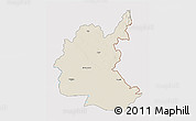 Shaded Relief 3D Map of Diyala, cropped outside