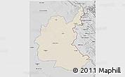 Shaded Relief 3D Map of Diyala, desaturated