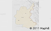 Shaded Relief 3D Map of Diyala, lighten, desaturated