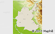 Shaded Relief 3D Map of Diyala, physical outside
