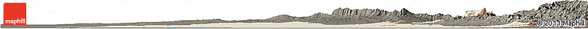 Shaded Relief Horizon Map of Diyala, darken