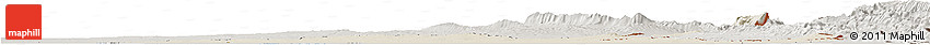 Shaded Relief Horizon Map of Diyala, semi-desaturated