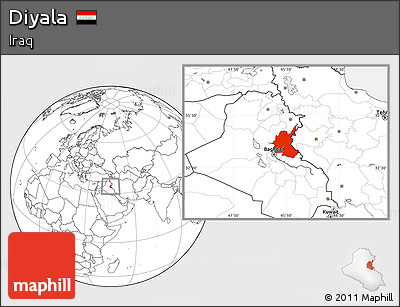 Blank Location Map of Diyala