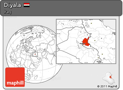 Blank Location Map of Diyala