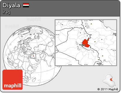 Blank Location Map of Diyala