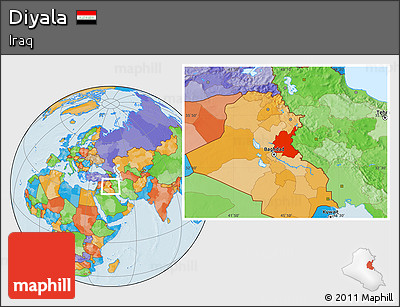 Political Location Map of Diyala