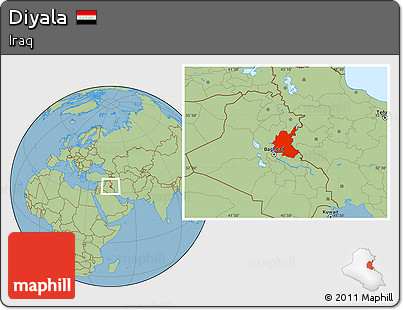 Savanna Style Location Map of Diyala
