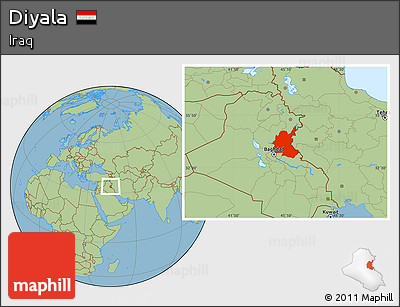 Savanna Style Location Map of Diyala