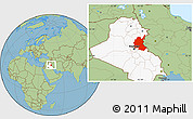 Savanna Style Location Map of Diyala, highlighted country