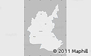 Gray Map of Diyala, single color outside