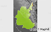 Physical Map of Diyala, darken, desaturated
