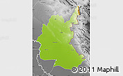 Physical Map of Diyala, desaturated