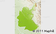 Physical Map of Diyala, lighten