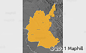 Political Map of Diyala, darken, desaturated