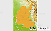 Political Map of Diyala, physical outside