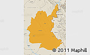 Political Map of Diyala, shaded relief outside