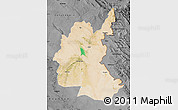 Satellite Map of Diyala, darken, desaturated