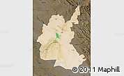 Satellite Map of Diyala, darken