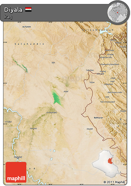 Satellite Map of Diyala