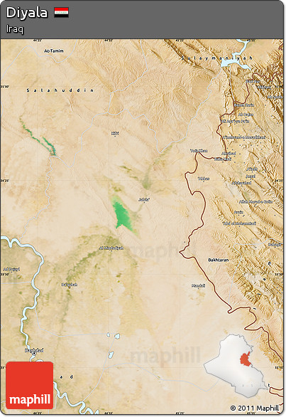 Satellite Map of Diyala