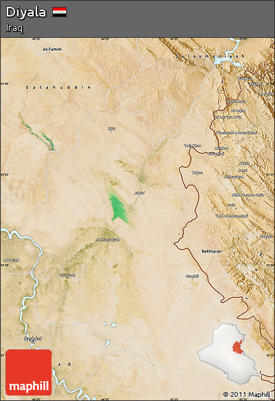 Satellite Map of Diyala