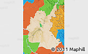 Satellite Map of Diyala, political outside