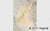 Satellite Map of Diyala, semi-desaturated