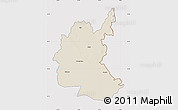 Shaded Relief Map of Diyala, cropped outside