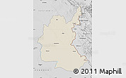 Shaded Relief Map of Diyala, desaturated