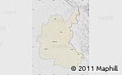 Shaded Relief Map of Diyala, lighten, desaturated