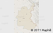 Shaded Relief Map of Diyala, lighten