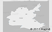 Gray Panoramic Map of Diyala, single color outside