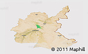 Satellite Panoramic Map of Diyala, cropped outside