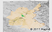 Satellite Panoramic Map of Diyala, desaturated
