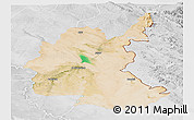 Satellite Panoramic Map of Diyala, lighten, desaturated