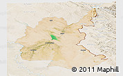 Satellite Panoramic Map of Diyala, lighten