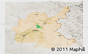 Satellite Panoramic Map of Diyala, lighten, semi-desaturated