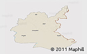 Shaded Relief Panoramic Map of Diyala, cropped outside