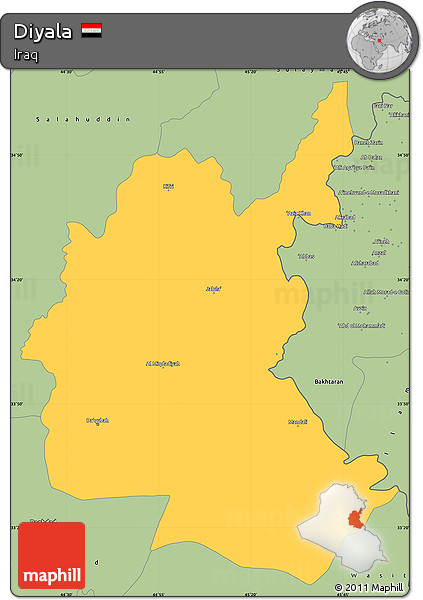 Savanna Style Simple Map of Diyala