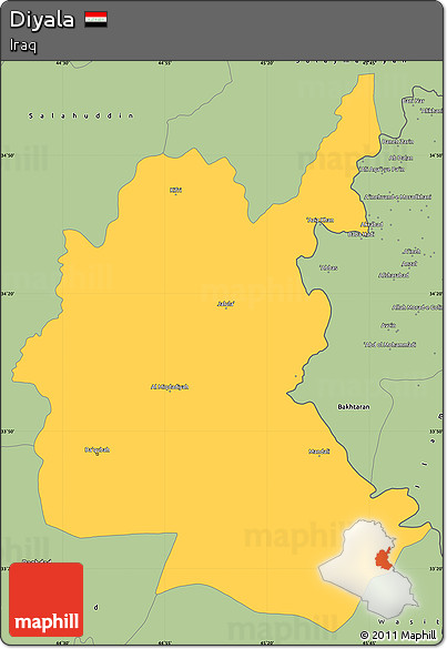 Savanna Style Simple Map of Diyala