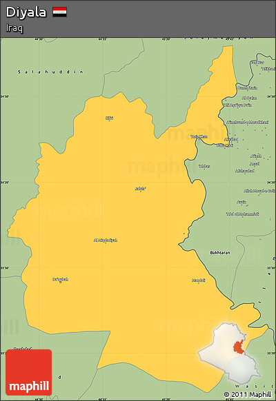 Savanna Style Simple Map of Diyala