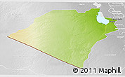 Physical 3D Map of Karbala, lighten, desaturated