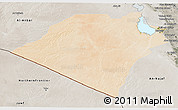 Satellite 3D Map of Karbala, semi-desaturated