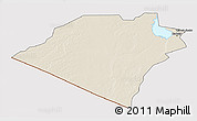 Shaded Relief 3D Map of Karbala, cropped outside