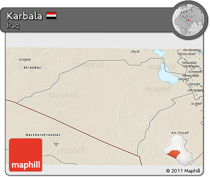 Shaded Relief 3D Map of Karbala