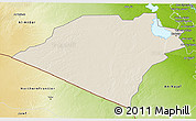 Shaded Relief 3D Map of Karbala, physical outside