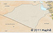 Shaded Relief 3D Map of Karbala, satellite outside